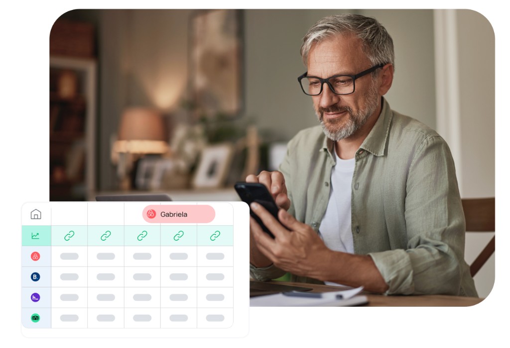 Host managing property listings synced across booking channels in Smoobu
